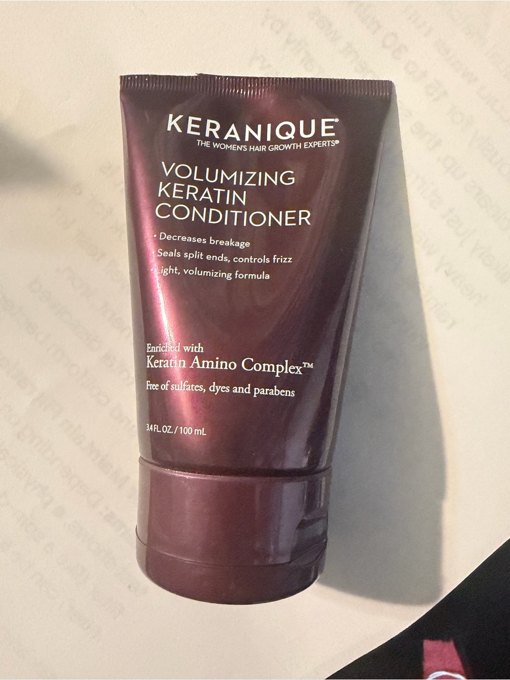 NWT- BRAND NEW Volumizing Keratin Conditioner - Burgundy-AUTHENTIC